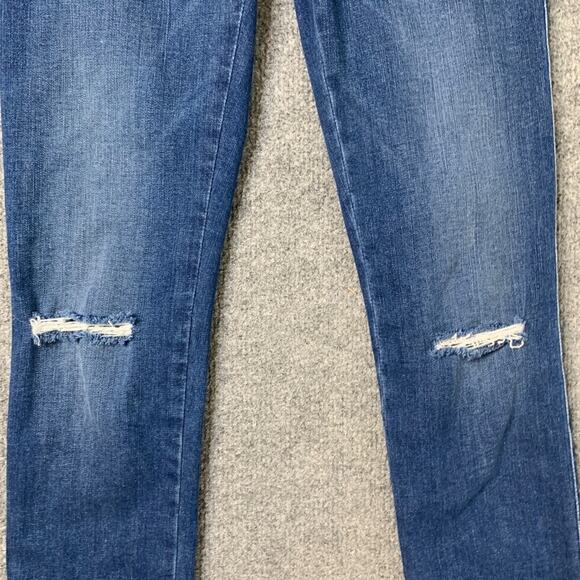 Diesel Jeans Womens 27 Regular Waist Super Slim Skinny Stretch Distressed Knee - Picture 3 of 15